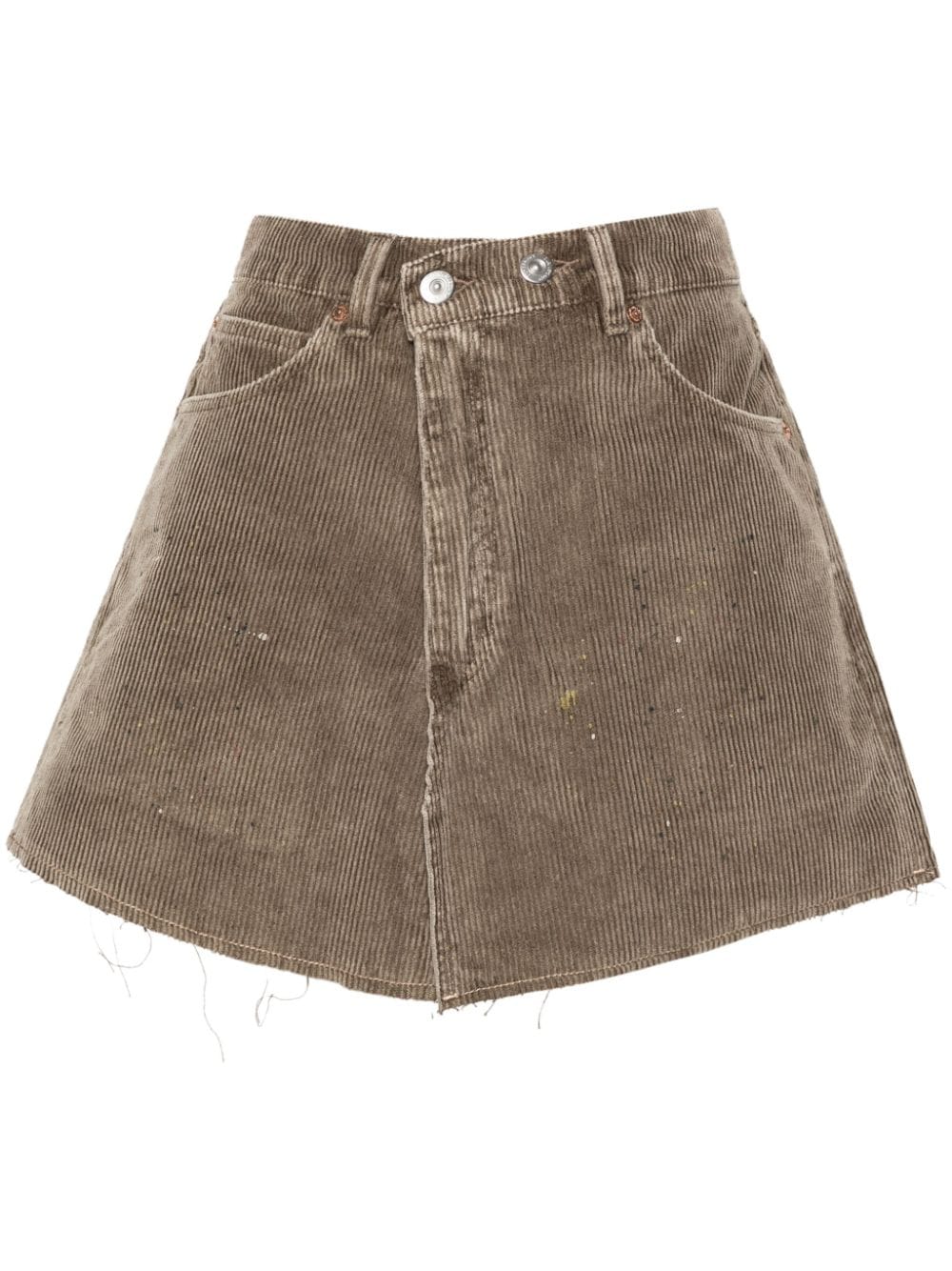 Our Legacy Cover Corduroy Mini Skirt In Brown