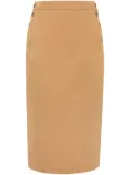 Max Mara Cresta cotton pencil skirt - Brown