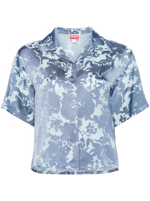 Kenzo Flower Camouflage cropped shirt Women