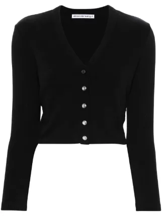 ブラック クロップドカーディガン Alexander Wang クロップドカーディガン ブラック