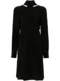 Helmut Lang V-neck silk mini dress - Black