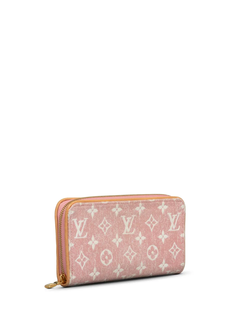 希少【Louis Vuitton】Zippy Wallet 長財布 Denim Jacquard Pink Louis Vuitton Zippy Wallet Denim Jacquard Pink in Denim