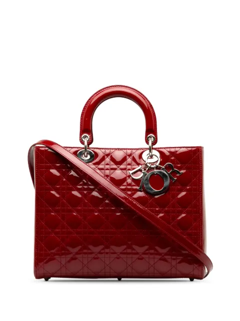 Christian Dior Pre-Owned 2011 Dior Large Cannage Patent Lady