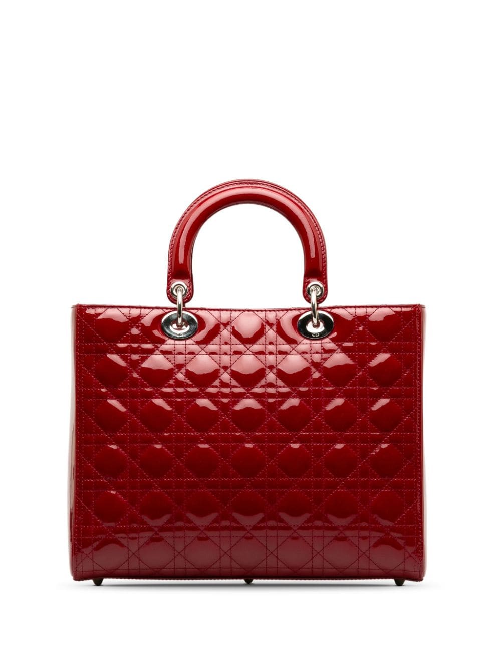 Christian Dior Pre-Owned 2011 Dior grote gelakte Cannage Lady - Rood