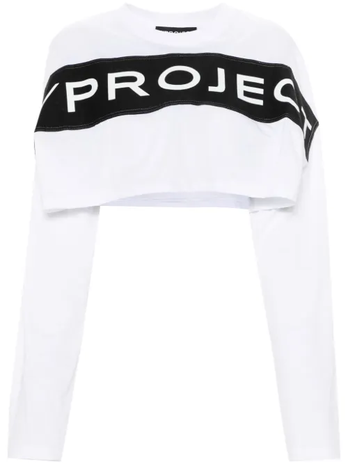 T-shirt crop à logo appliqué - Y/Project - Modalova