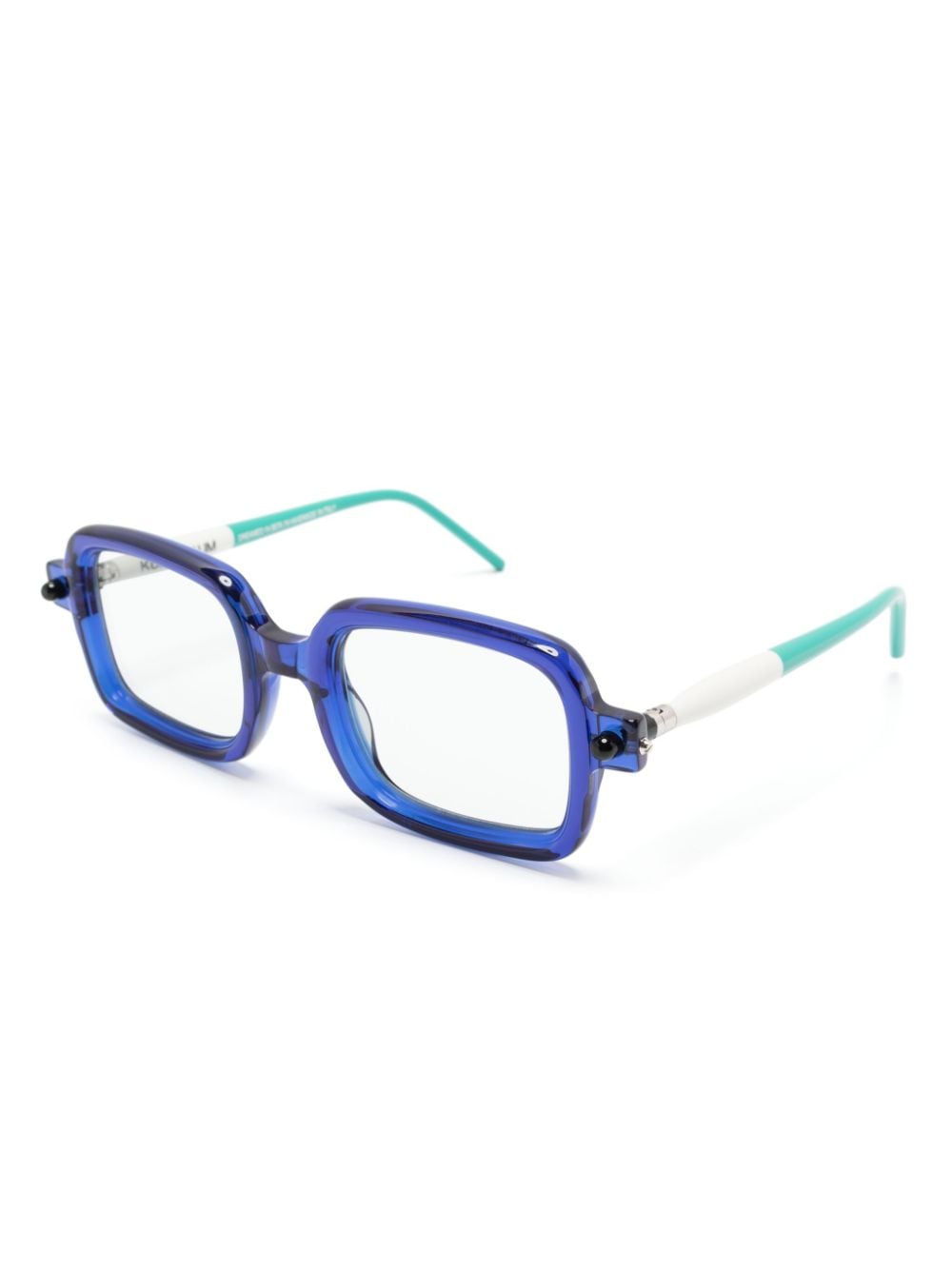 Kuboraum P2 zonnebril met rechthoekig montuur - Blauw