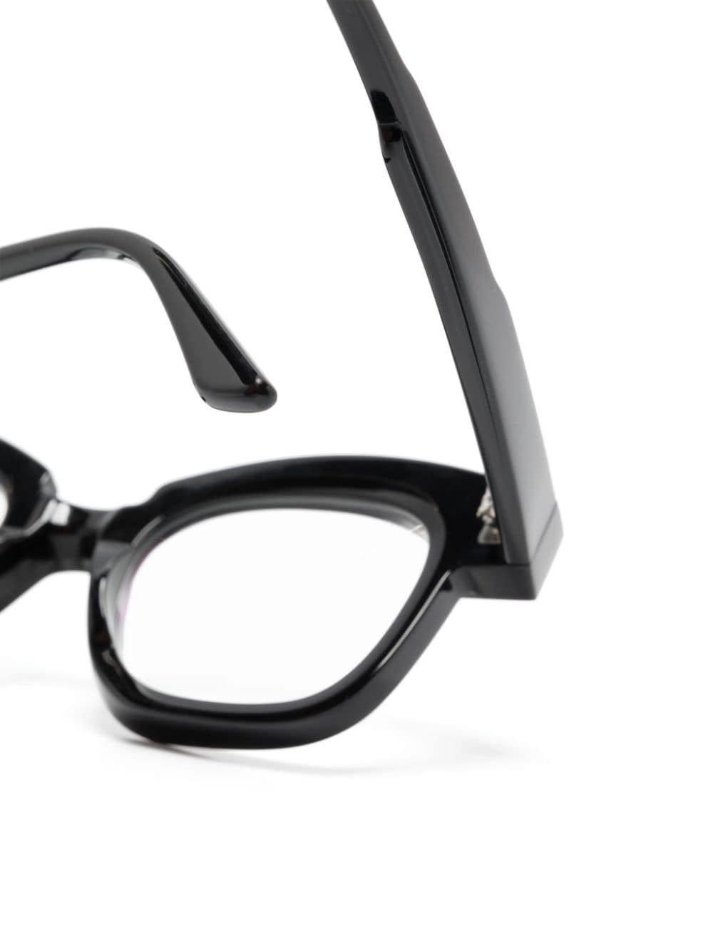 Shop Kuboraum K40 Geometric-frame Glasses In Black