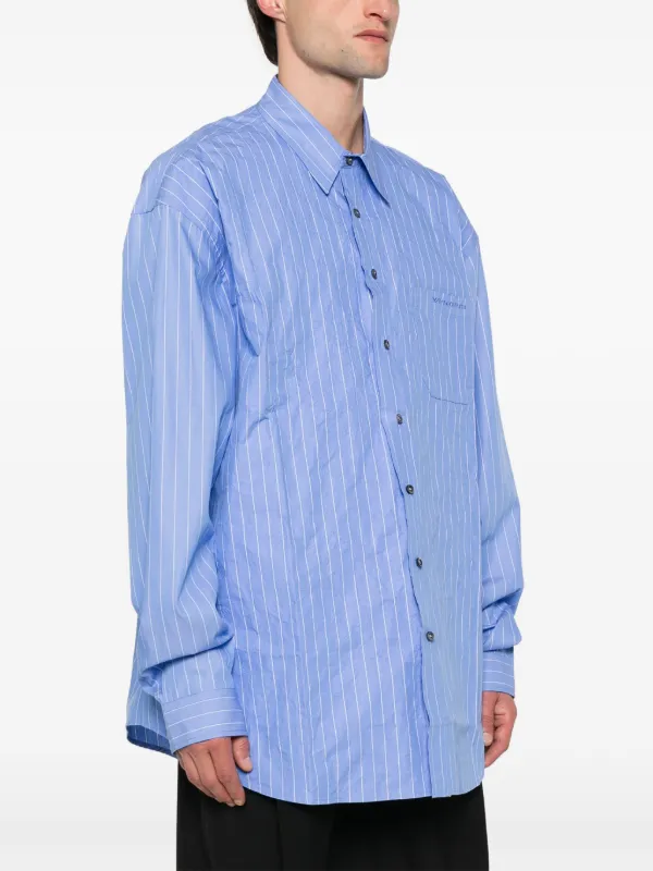 【OPENING PROJECT】 Embroidery Logo T Shirt - Blue Y/Project embroidered-logo Cotton Shirt | Blue | FARFETCH