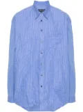 Y/Project embroidered-logo cotton shirt - Blue