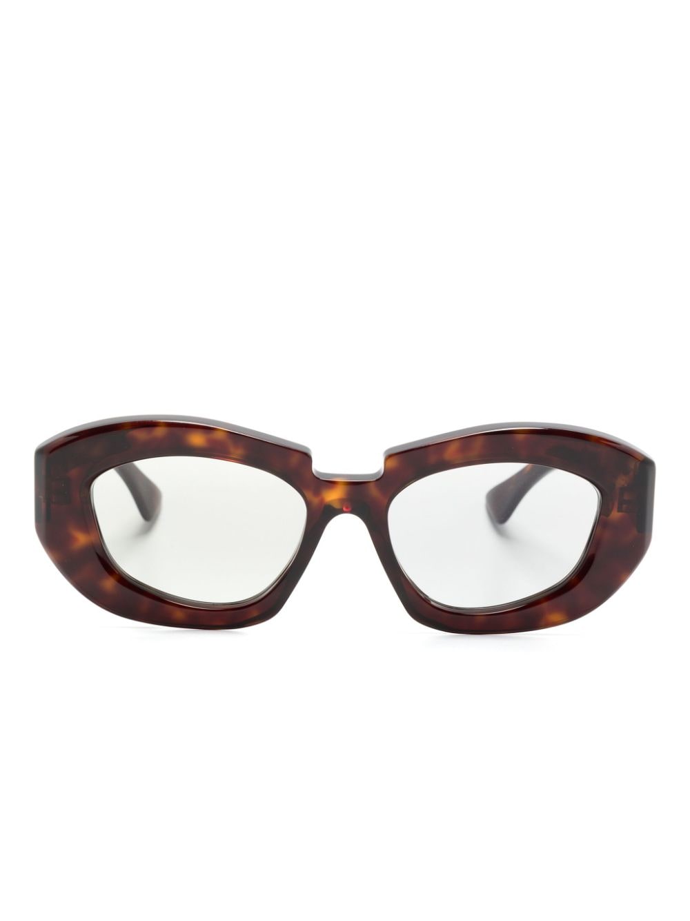 Kuboraum X23 Geometric-frame Sunglasses In Brown