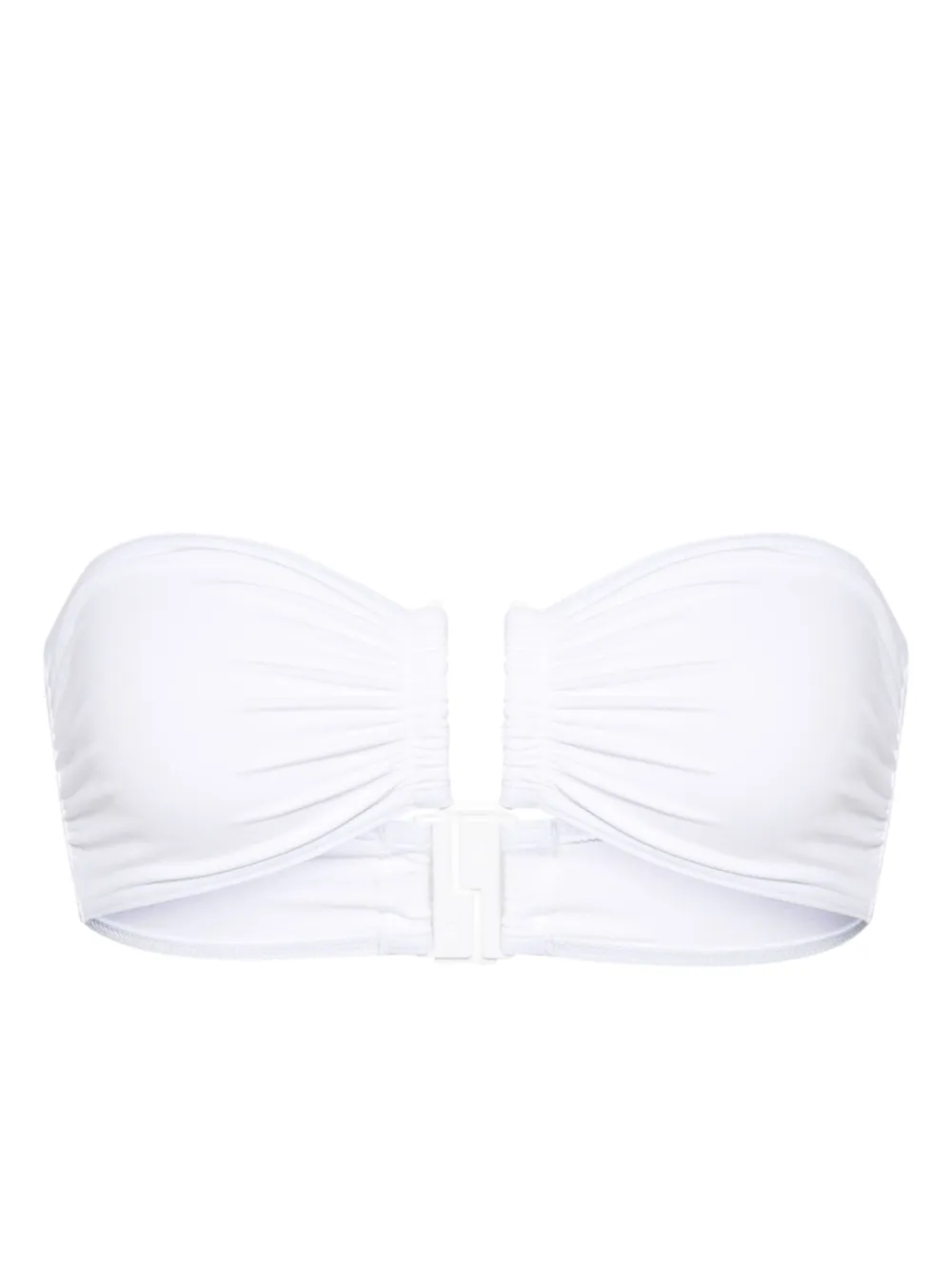 Eres Show Bandeau U-hardware Bikini Top In Blanc