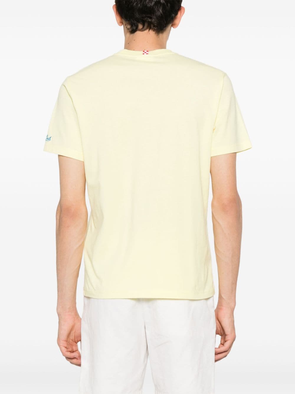 Shop Mc2 Saint Barth Cocktail Mojito Embroidered T-shirt In Yellow