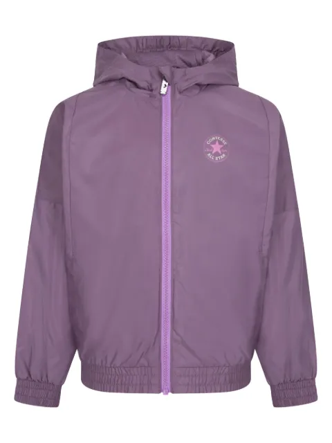 Converse Kids logo-print hooded windbreaker