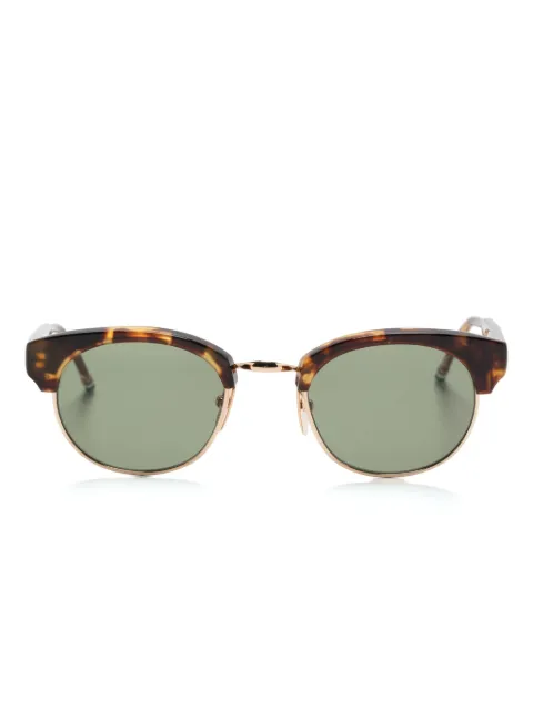 Thom Browne Eyewear Runde Sonnenbrille in Schildpattoptik
