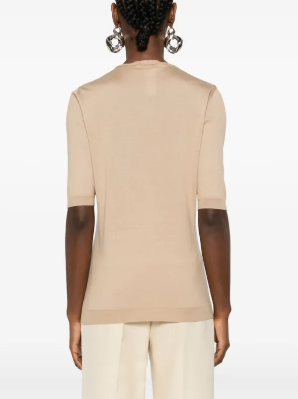 Fabiana Filippi fine-ribbed Top | Neutrals | FARFETCH