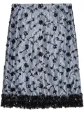 GANNI sequinned tulle skirt - Blue