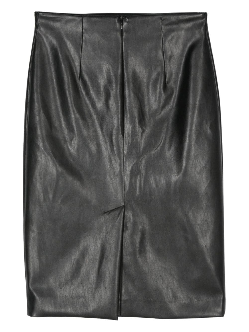 Shop Lardini Midi Pencil Skirt In Black
