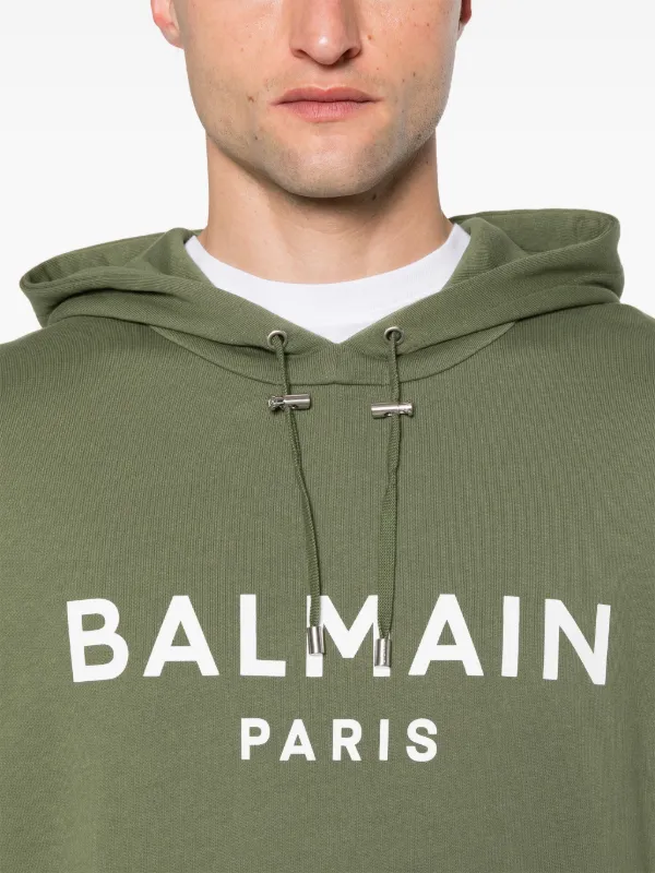 Balmain ロゴ パーカー | グリーン | FARFETCH JP