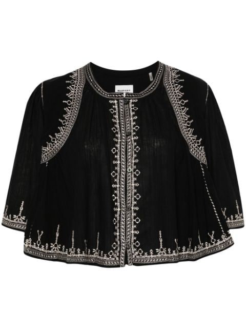 MARANT ÉTOILE Perkins embroidered-detailing blouse