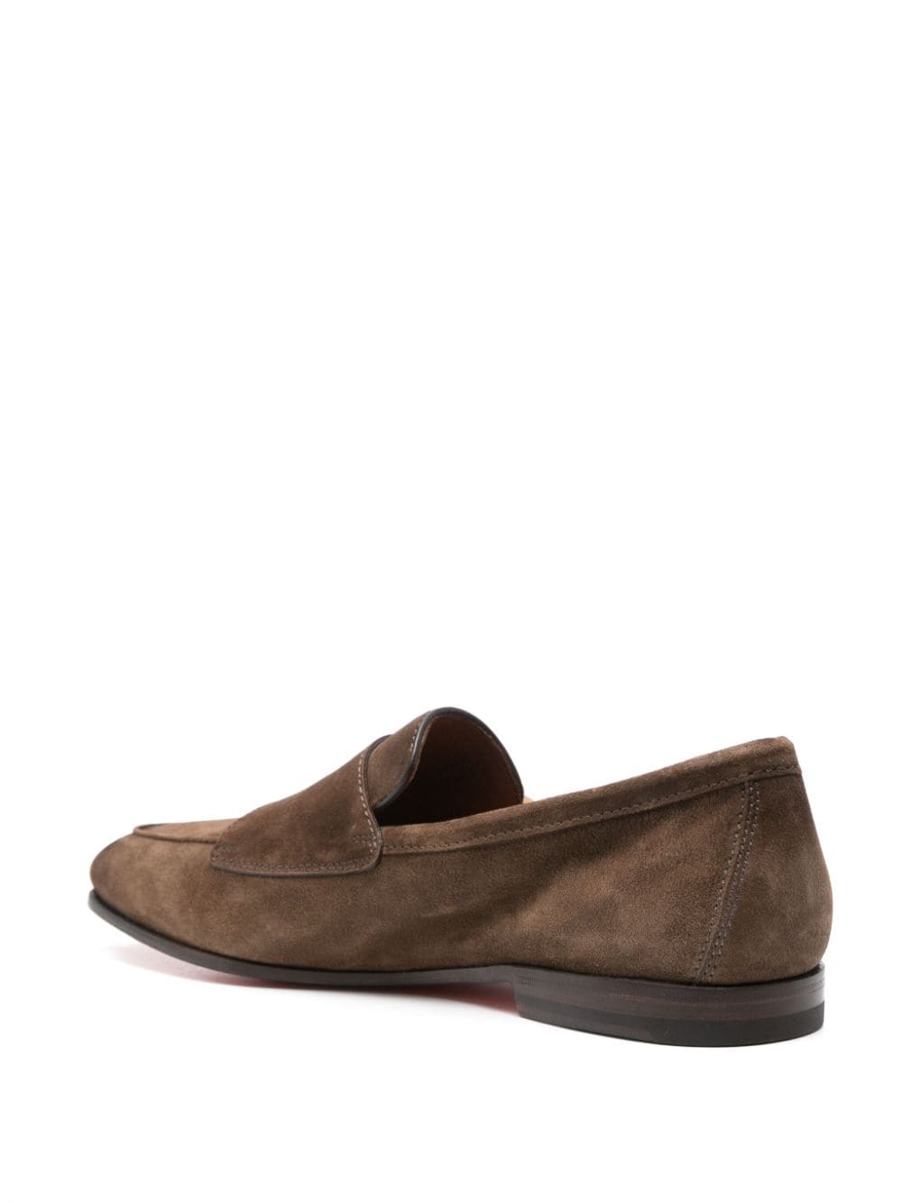 Shop Santoni Suede Monk Shoes In Brown
