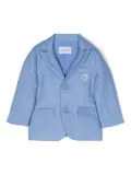 TRUSSARDI JUNIOR single-breasted linen blazer - Blue