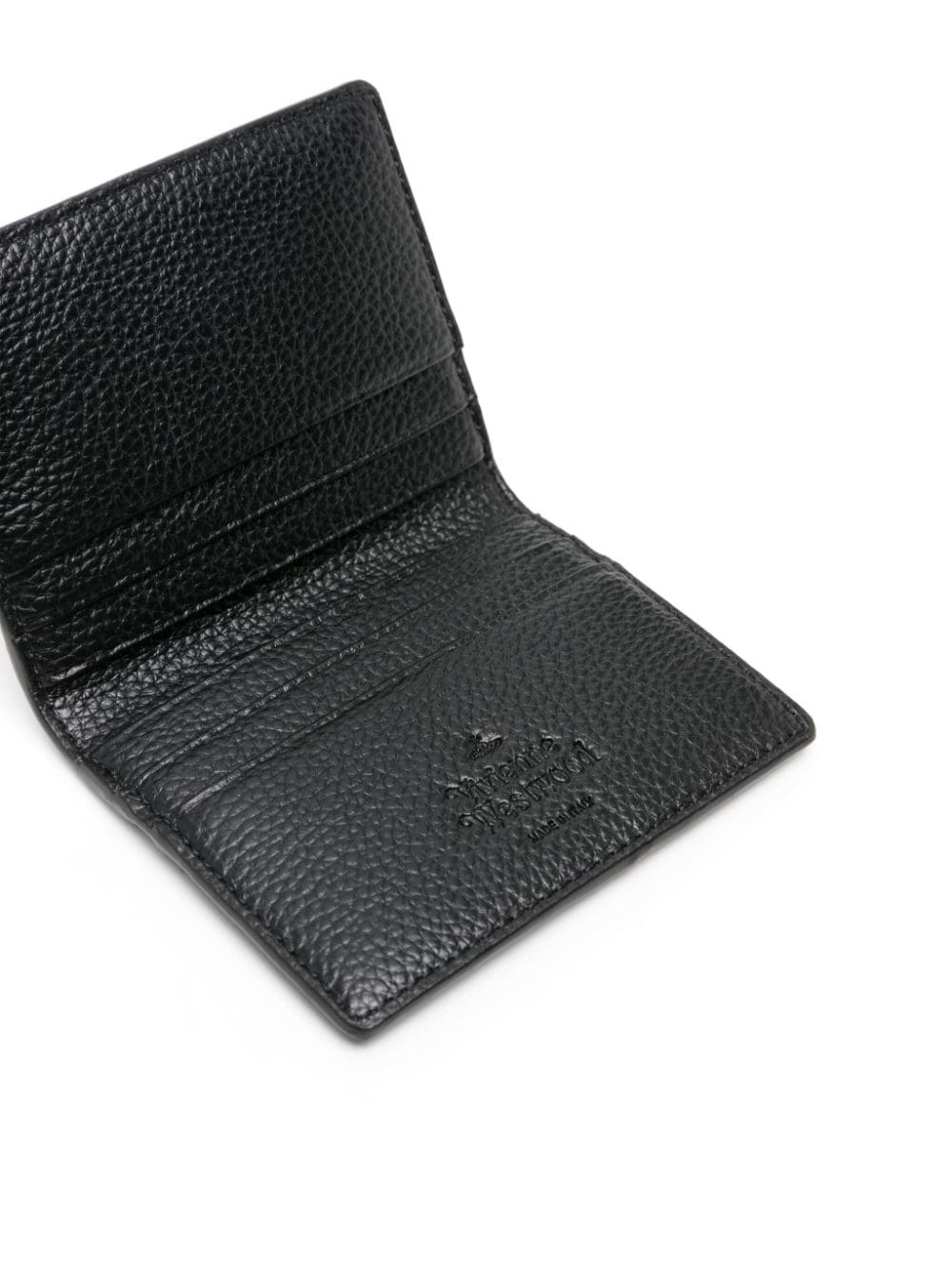 Shop Vivienne Westwood Orb-plaque Bi-fold Wallet In Black