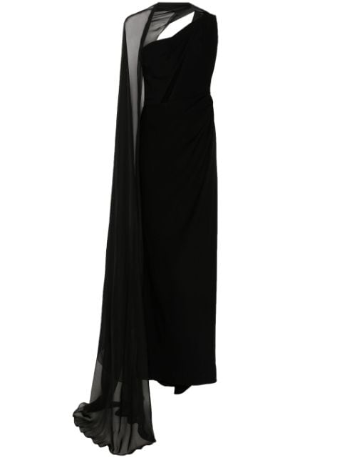 Gemy Maalouf one-shoulder draped gown