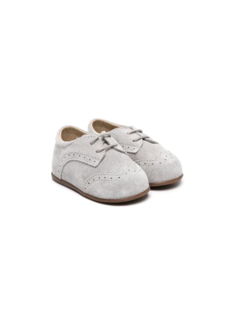 BabyWalker brogue-trim suede pre-walkers