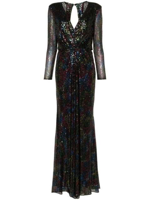 Gemy Maalouf sequinned long-sleeve gown