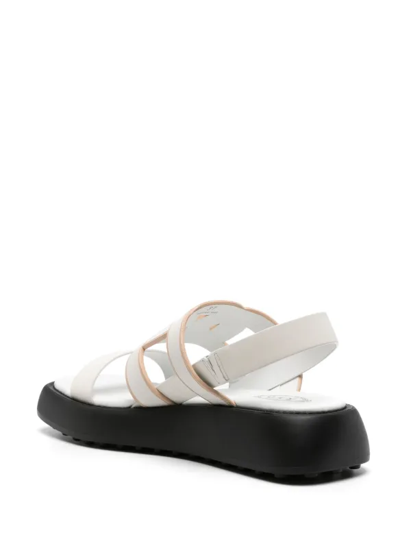 Tod's cut-out Leather Sandals | White | FARFETCH
