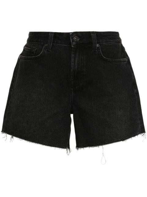 7 For All Mankind Ausgefranste Jeans-Shorts