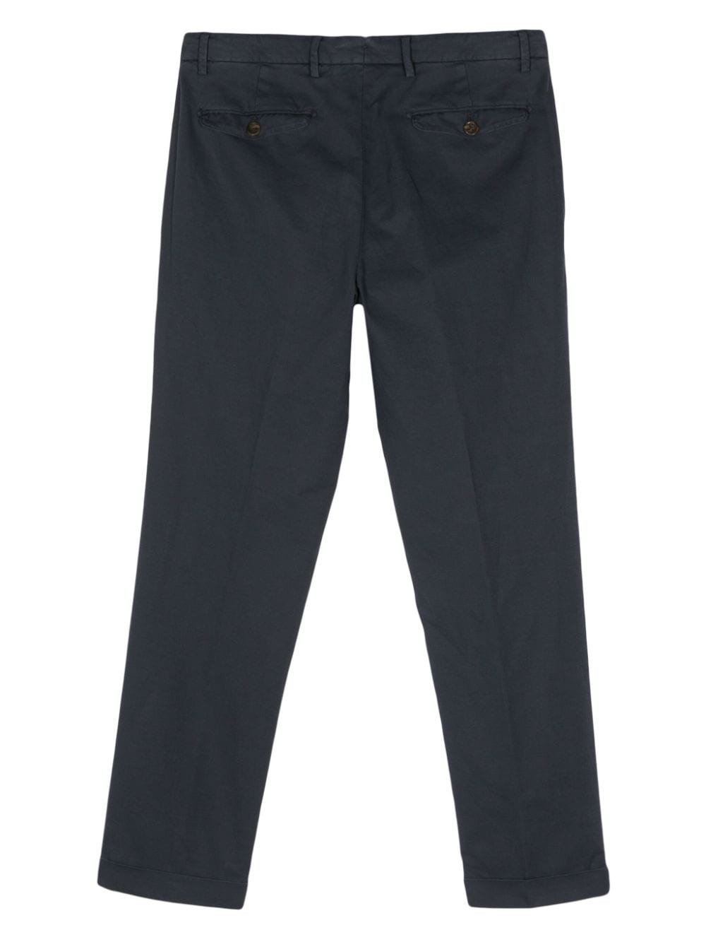 Shop Briglia 1949 Cotton-blend Tapered Trousers In Blue