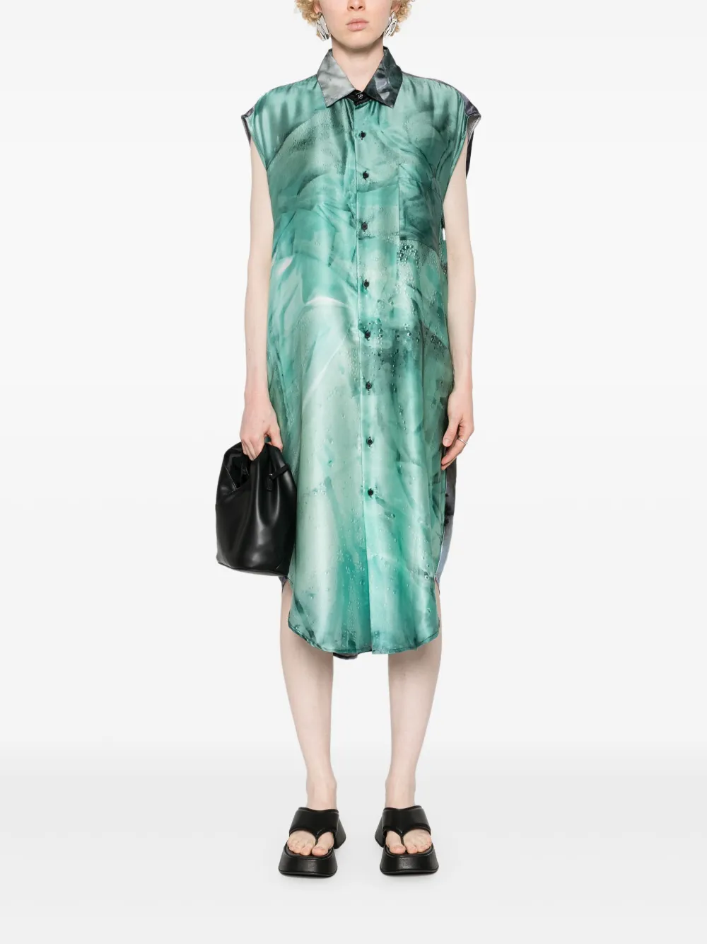 Barbara Bologna Blousejurk met print - Blauw