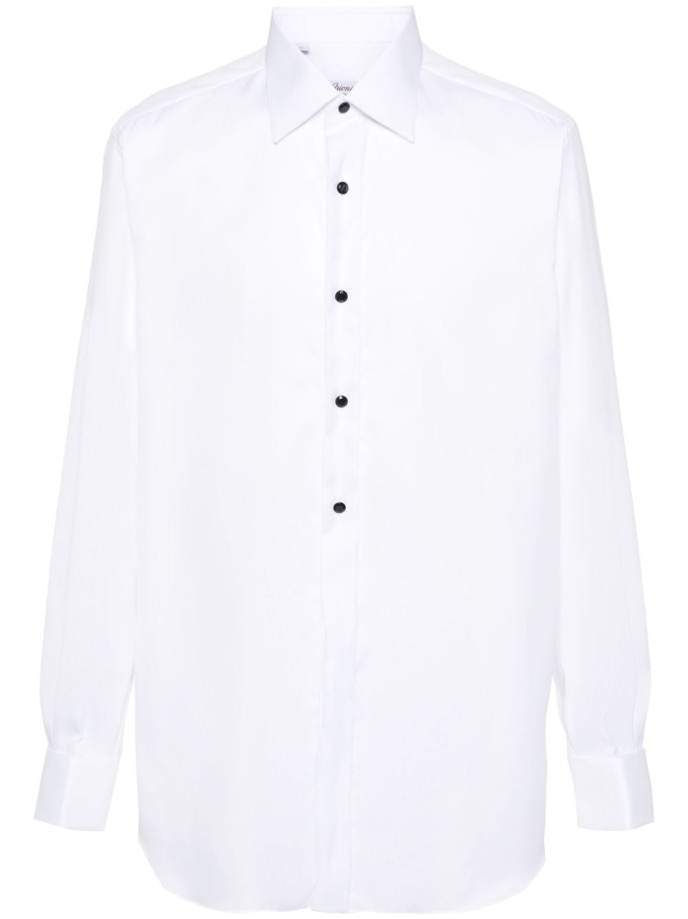 Brioni Twill Cotton Shirt In White