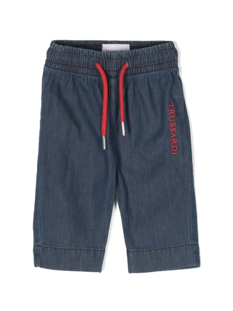 TRUSSARDI JUNIOR straight-leg chambray trousers 