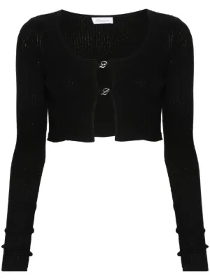 ブルマリン Blumarine カーディガン レーヨンニット 38 ブラック 2sa6696 レディース メリノウール クロップドカーディガン | Brooks Brothers Japan