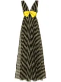 Gemy Maalouf striped sleeveless gown - Yellow