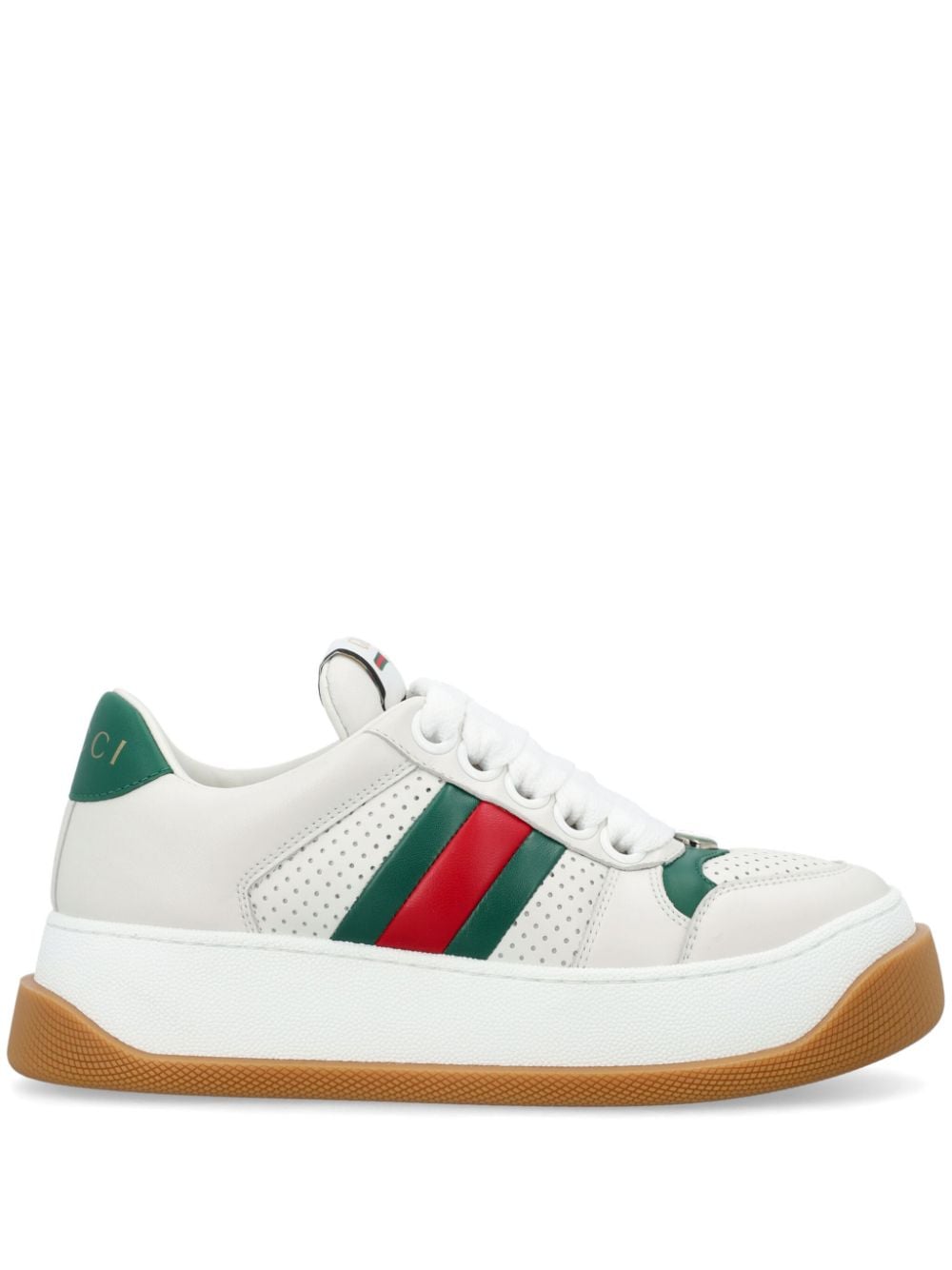 Shop Gucci Screener Sneakers In Weiss