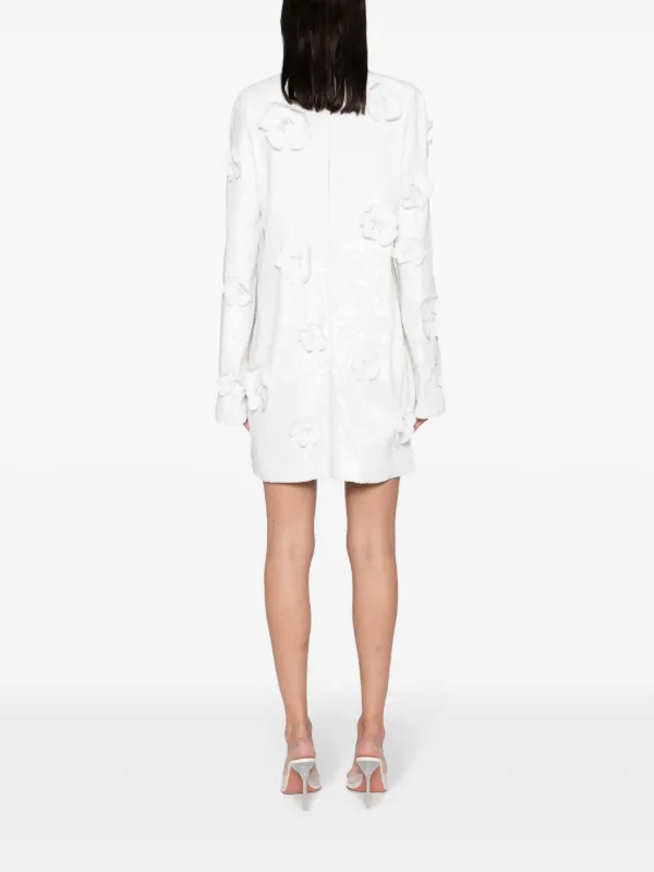 ROTATE BIRGER CHRISTENSEN floral-appliqué Sequin Minidress