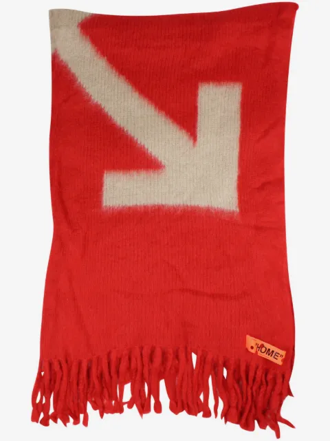 Off-White couverture frangée à motif Arrows