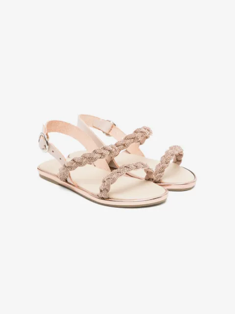 BabyWalker rhinestone-embellished leather sandals