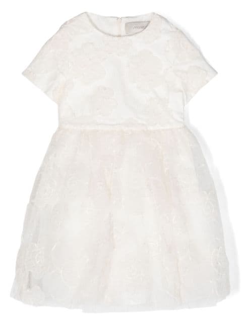 Simonetta floral-embroidered tulle dress 
