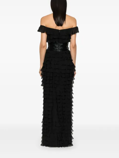 Gemy Maalouf off-shoulder ruffled gown EDFW231789LD - 3