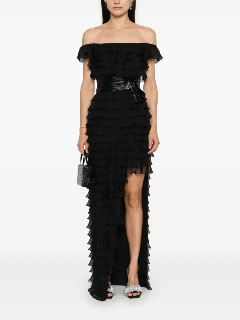 Gemy Maalouf off-shoulder ruffled gown EDFW231789LD - 1