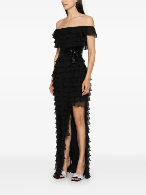 Gemy Maalouf off-shoulder ruffled gown EDFW231789LD - 2