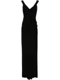 Gemy Maalouf off-shoulder draped gown - Black