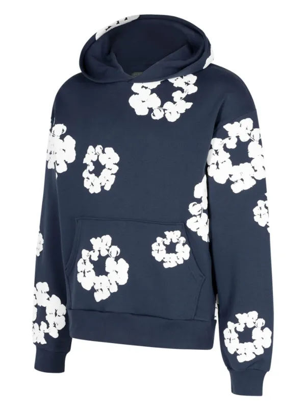 Denim Tears Cotton Wreath-print Sweatshirt | Blue | FARFETCH
