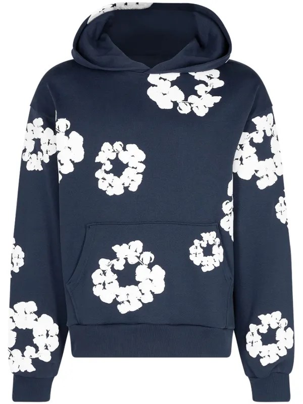 Denim Tears The Cotton Wreath Sweatshirt リース フーディー Denim Tears The Cotton Wreath Sweatshirt Grey Men's - SS23 - US