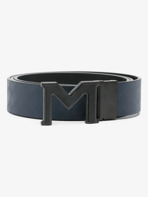 Montblanc logo-buckle leather belt