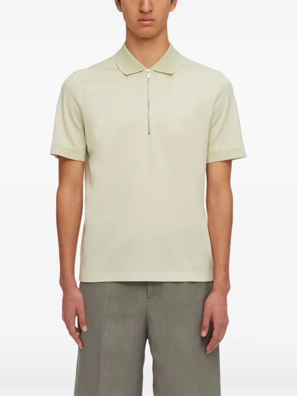 ★Ferragamo★121828 758922 ハーフ ジップアップ ポロ シャツ ☆Ferragamo☆121828 758922 ハーフ ジップアップ ポロ シャツ